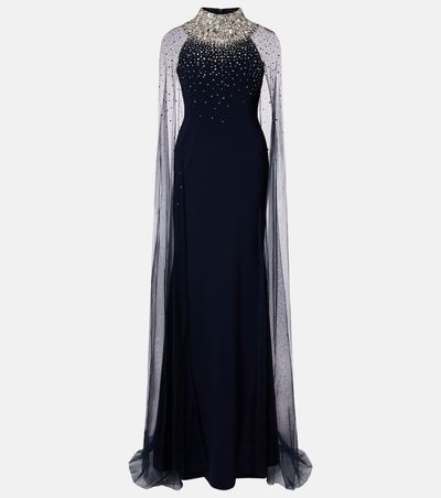 Jenny Packham Jenny Packham Zadie caped embellished gown