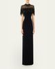 Jenny Packham Livia Crystal Fringe Capelet Column Gown - 2