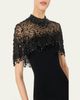Jenny Packham Livia Crystal Fringe Capelet Column Gown - 4