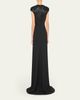Jenny Packham Moonveil Tonal Sequin Cap-Sleeve Gown - 3