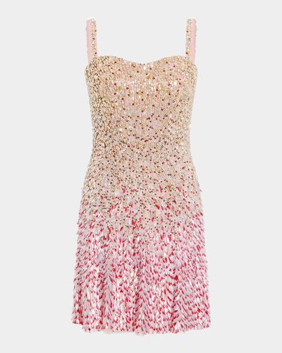 Jenny Packham Nima Sleeveless Embellished Mini Cocktail Dress