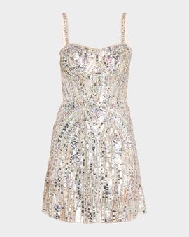 Jenny Packham Rebecca Embellished Sleeveless Mini Dress