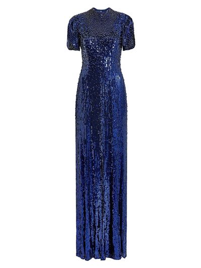 Jenny Packham Women's Jourdain Lattice Embellished Gown