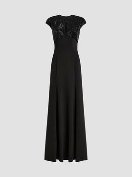 Jenny Packham Women's Moonveil Embellished Keyhole Gown