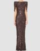Jenny Packham Women's Sakari Sequined Cape Gown - 2