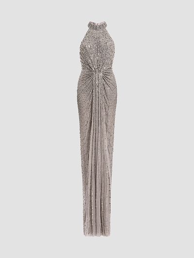 Jenny Packham Women's Whisper Sequin-Embellished Halter Gown