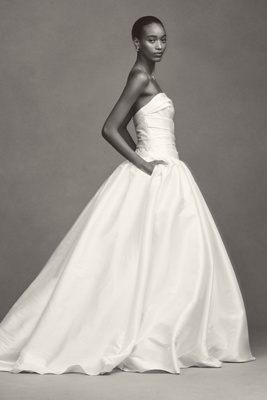 Jenny Yoo - Charlotte Strapless Drop-Waist Taffeta Wedding Gown
