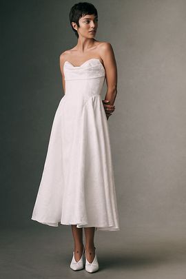 Jenny Yoo Exclusive: Jenny Yoo x Anthropologie Weddings Romina Strapless Jacquard Wedding Gown