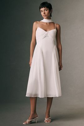 Jenny Yoo Exclusive: Jenny Yoo x Anthropologie Weddings Shiloh Chiffon Midi Dress