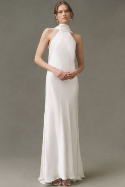 Jenny Yoo Grace Halter-Neck Maxi Dress