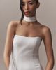 Jenny Yoo Jenny by Jenny Yoo Addilyn Strapless Neck-Scarf Drop-Waist Satin Wedding Gown - 3