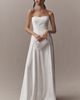Jenny Yoo Jenny by Jenny Yoo Addilyn Strapless Neck-Scarf Drop-Waist Satin Wedding Gown - 4