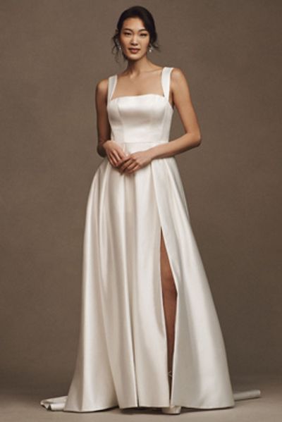 Robe De Soirée JENNY YOO 'Shiloh' Sans Bretelles En Soie Mousseline - Taille 2 - Neuf Sans étiquettes