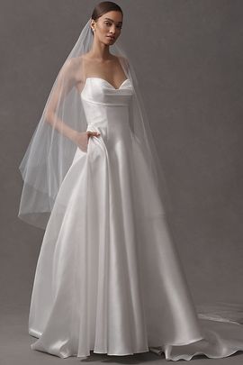 Jenny Yoo Jenny Yoo x Anthropologie Weddings Romina Strapless Taffeta Wedding Gown