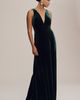 Jenny Yoo Logan Deep-V Velvet Column Gown - 2