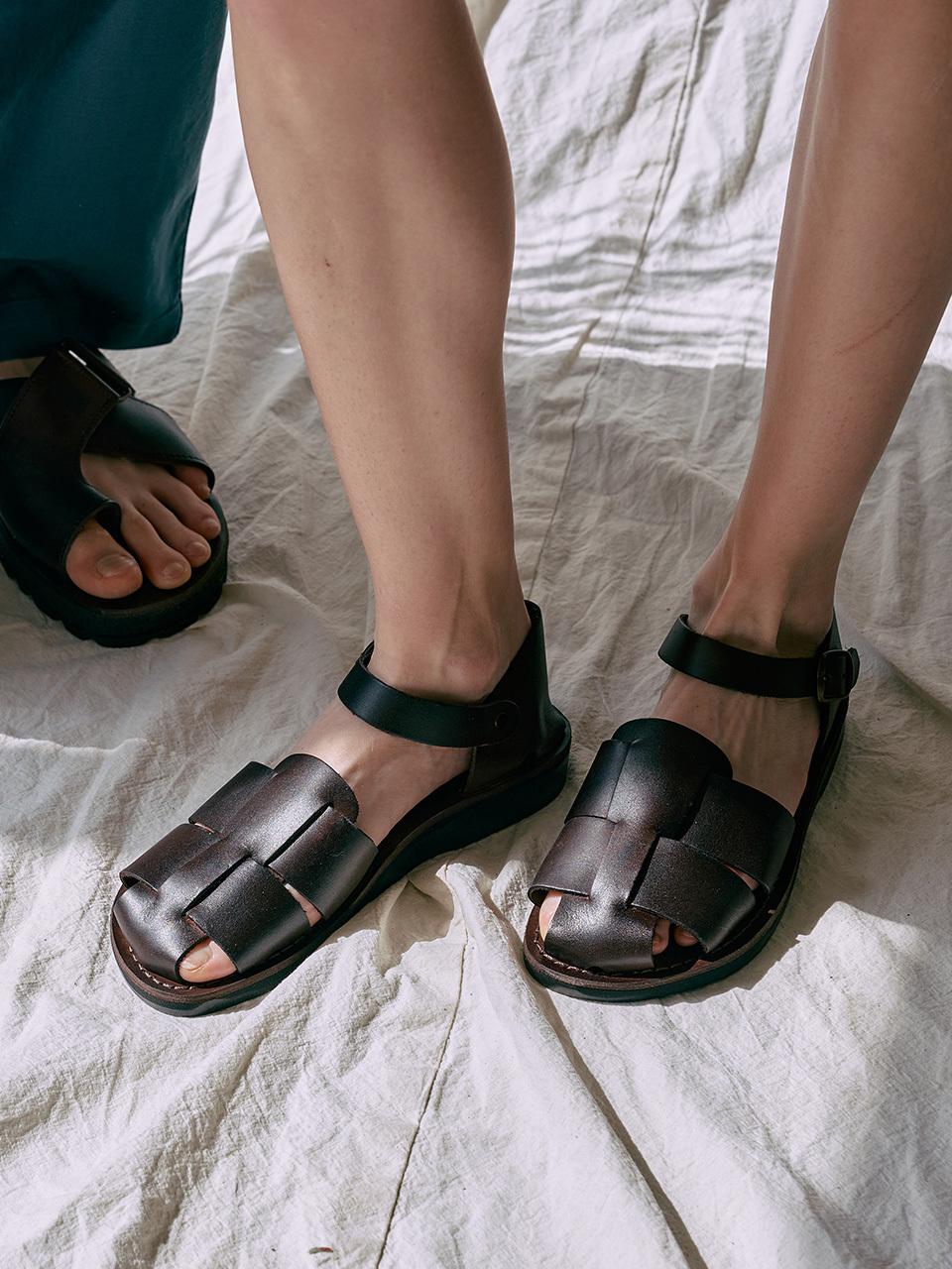 JERUSALEM SANDALS Handcrafted Natural Leather Sandals [Brown] (1070)