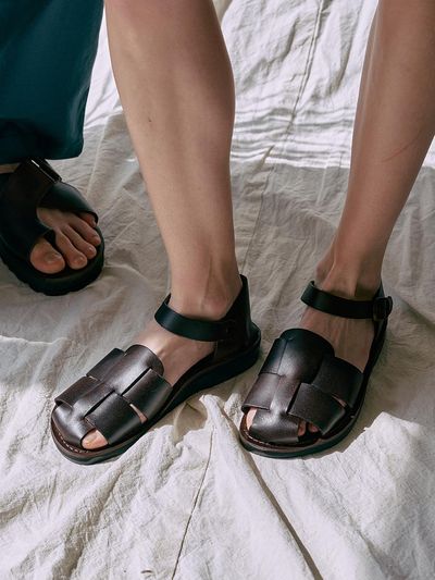 JERUSALEM SANDALS Handcrafted Natural Leather Sandals [Brown] (1070)