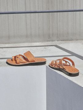 JERUSALEM SANDALS Natural Leather Handcrafted Toe Loop Sandal [TAN]