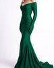 Jessica Angel Jessica Angel Off-the-Shoulder Draped Long Sleeve Mermaid Evening Gown - 3