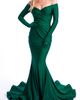 Jessica Angel Jessica Angel Off-the-Shoulder Draped Long Sleeve Mermaid Evening Gown - 5