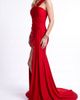Jessica Angel Jessica Angel One-Shoulder Ruched Side-Slit Mermaid Evening Gown - 4