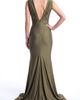 Jessica Angel Jessica Angel Plunging V-Neck Draped Mermaid Gown - 2