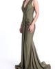 Jessica Angel Jessica Angel Plunging V-Neck Draped Mermaid Gown - 3