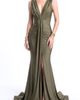 Jessica Angel Jessica Angel Plunging V-Neck Draped Mermaid Gown - 5