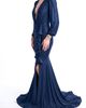 Jessica Angel Jessica Angel Plunging V-Neck Long Sleeve Ruffle Mermaid Evening Gown - 3