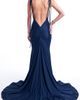 Jessica Angel Jessica Angel Plunging V-Neck Tie-Strap Mermaid Evening Gown - 2