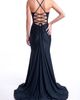 Jessica Angel Jessica Angel Ruched Cowl Neck Lace-Up Mermaid Evening Gown - 2