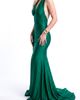 Jessica Angel Jessica Angel Ruched Halter Mermaid Gown With Side Drape and Slit - 3