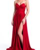 Jessica Angel Jessica Angel Strapless Ruched Sweetheart Side Slit Evening Gown - 1