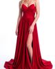 Jessica Angel Jessica Angel Strapless Ruched Sweetheart Side Slit Evening Gown - 5