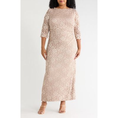 Jessica Howard Jessica Howard Lace Long Sleeve Gown