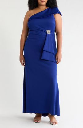 Jessica Howard Jessica Howard One-Shoulder Gown