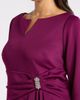 Jessica Howard Jessica Howard Rhinestone Brooch Drape Waist Gown - 4