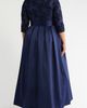 Jessica Howard Jessica Howard Sequin Floral Lace Gown with Satin Skirt - 2