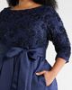Jessica Howard Jessica Howard Sequin Floral Lace Gown with Satin Skirt - 4