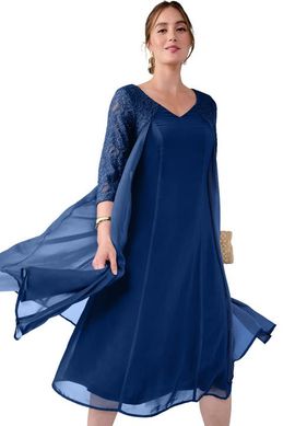 Jessica London Jessica London A Line Lace Overlay Dress