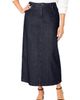 Jessica London Jessica London Classic Cotton Denim Midi Skirt - 1