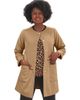 Jessica London Jessica London Collarless Button Front Coat - 1