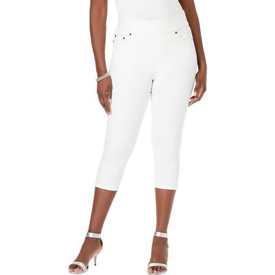 Jessica London Jessica London Comfort Waist Stretch Denim Capris