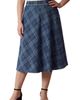 Jessica London Jessica London Comfort Waist Stretch Denim Swing Skirt - 1