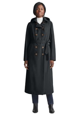 Jessica London Jessica London Double Breasted Long Trench Raincoat