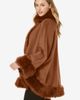 Jessica London Jessica London Faux Fur Trim Wool Cape - 4