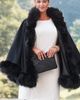 Jessica London Jessica London Faux Fur Trim Wool Cape - 5