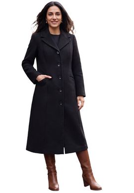 Jessica London Jessica London Full Length Wool Blend Coat