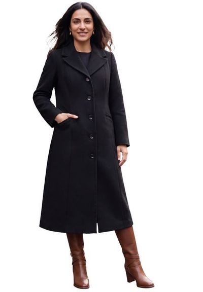 Jessica London Jessica London Full Length Wool Blend Coat