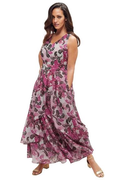 Jessica London Jessica London Georgette Flyaway Maxi Dress